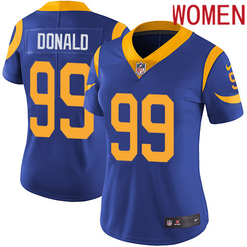 2019 Women Los Angeles Rams #99 Donald blue Nike Vapor Untouchable Limited NFL Jersey->women nfl jersey->Women Jersey